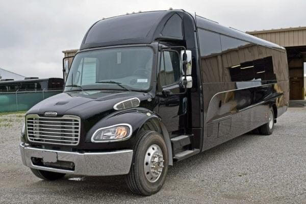 Bergen Prom Limo provides Freightliner Black Party Bus Rental